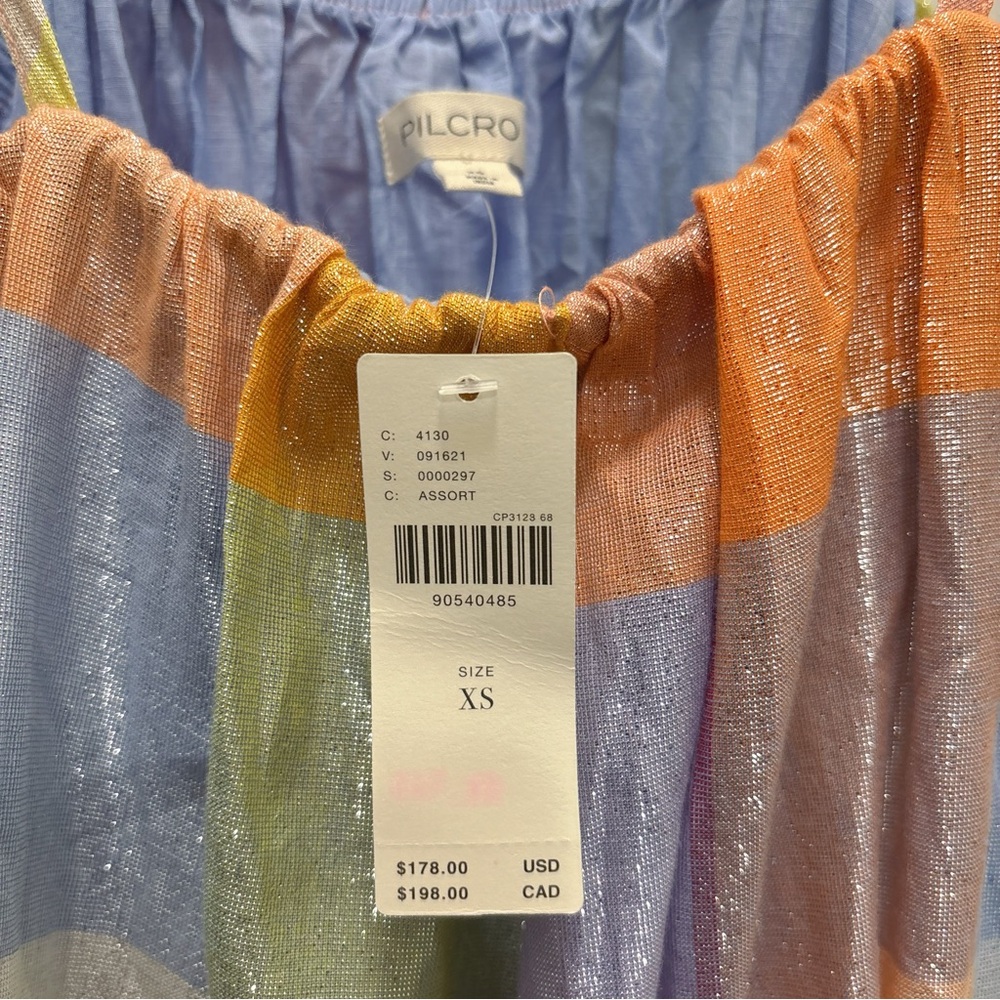 Pilcro Anthropologie Iridescent Patchwork Maxi Dress XS NWT - Picture 5 of 13